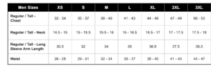Sizing Chart